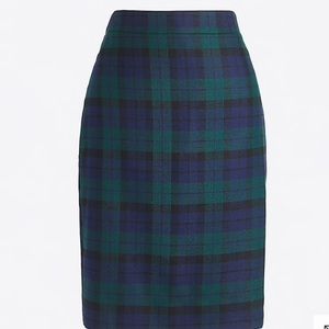 J.Crew Plaid Tartan Pencil Skirt NWT